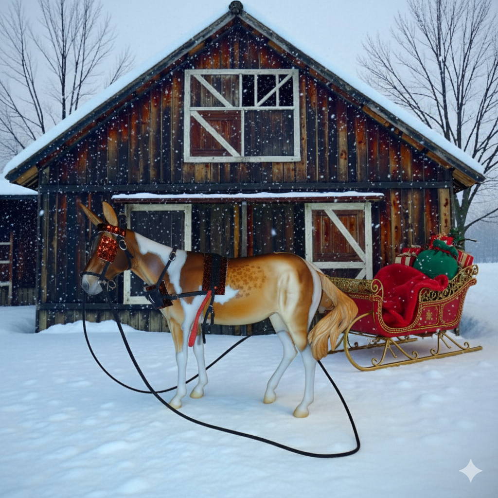 Breyer custom Harness glitter red
