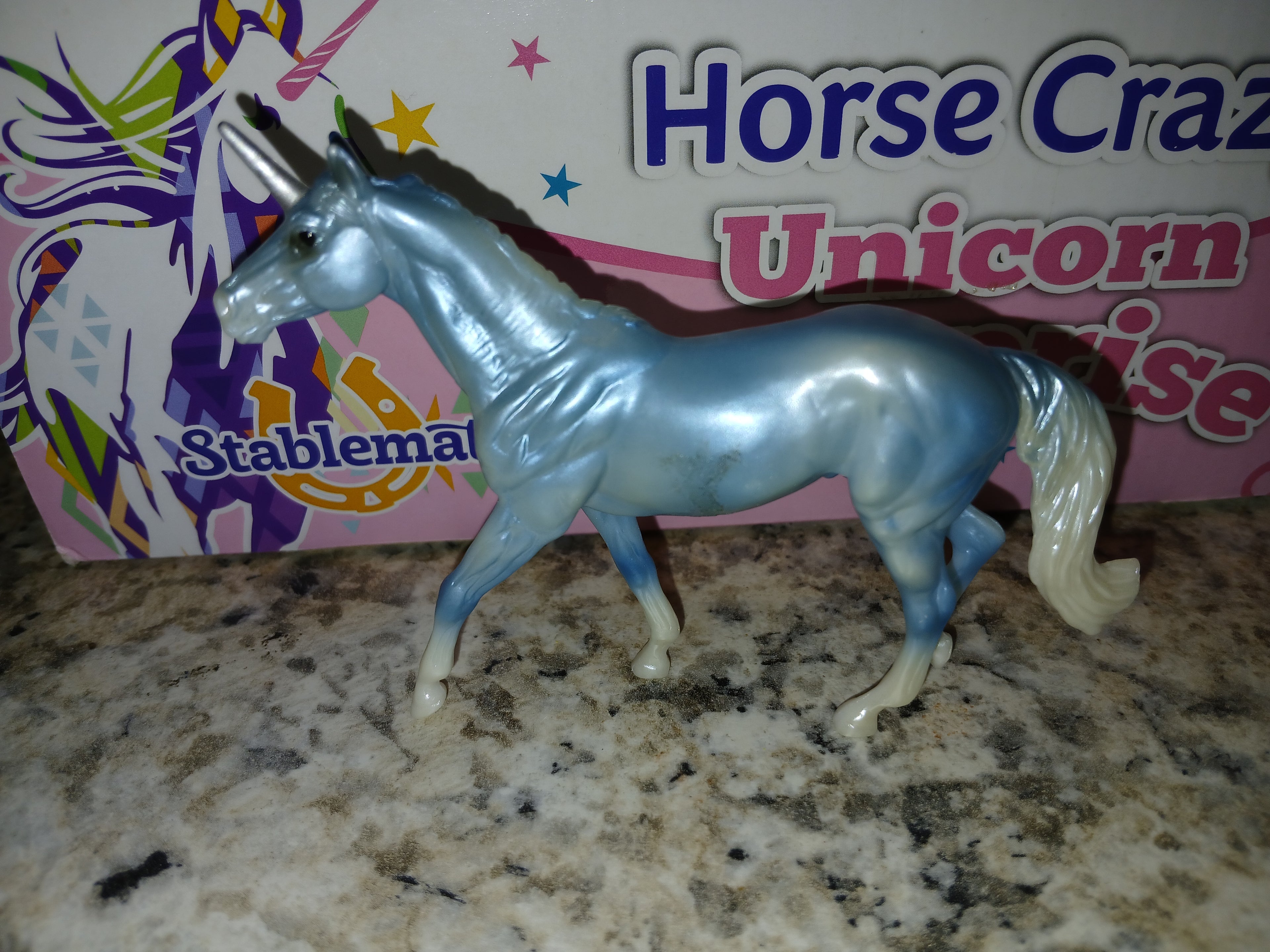 Breyer retired stablemate light blue unicorn