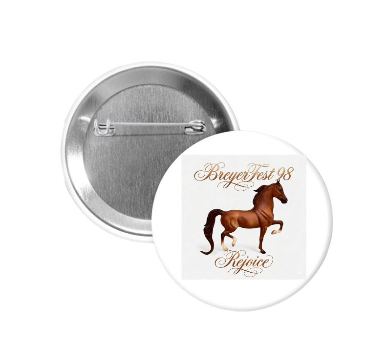 Breyer horse custom button Rejoice