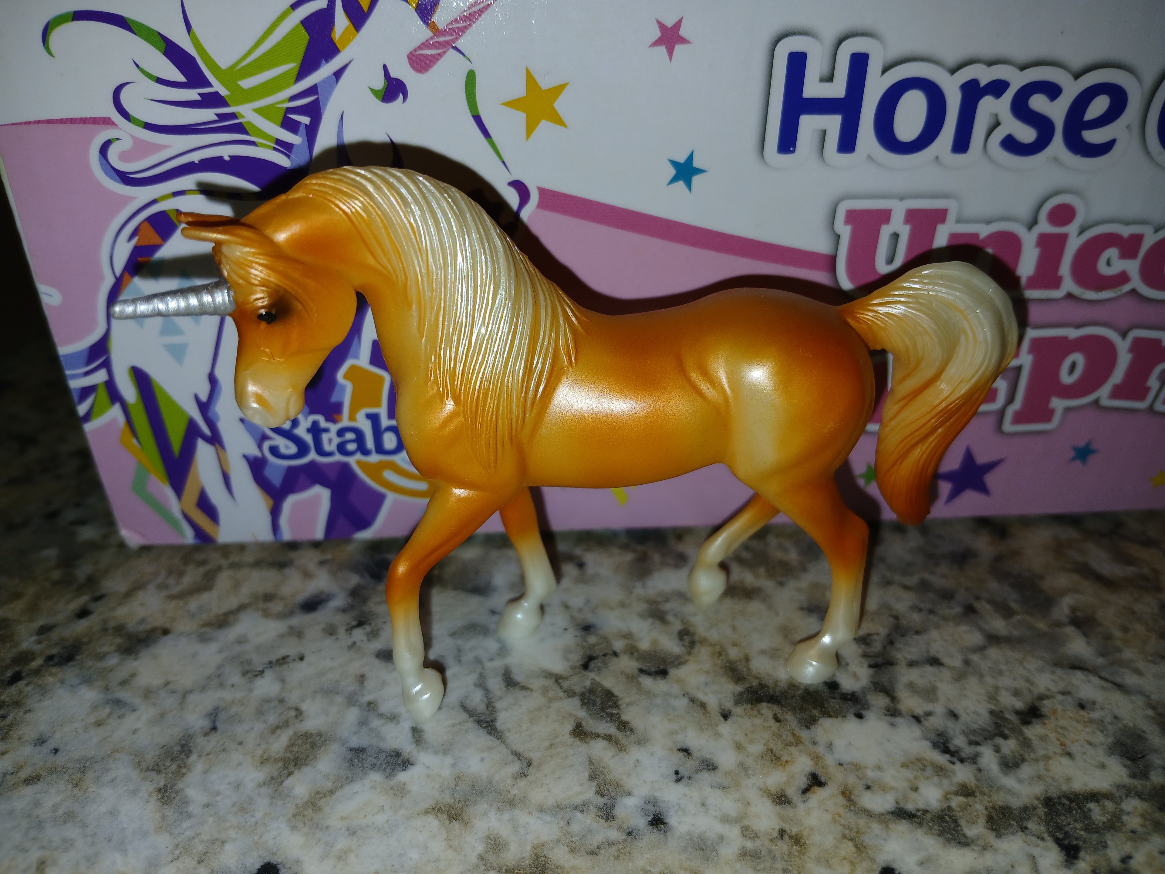 Breyer retired stablemate  unicorn orange