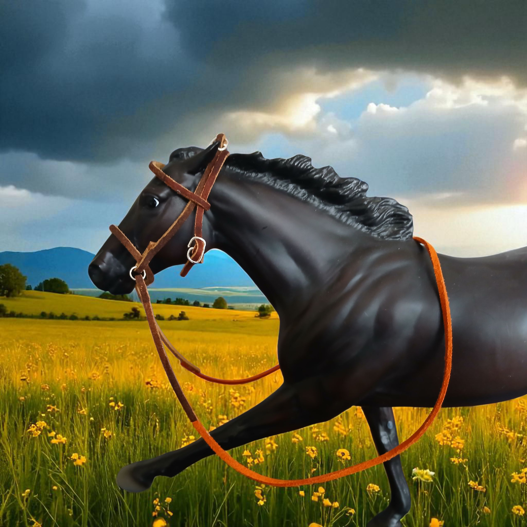 Breyer custom Race Bridle brown